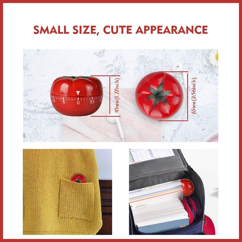 Jayron JR-WG017 Egg Timer Kitchen Timer Tomato Cartoon Mechanical Countdown