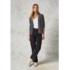 Cecil Women's Cardigan with Button Placket, Charcoal Grey Melange