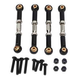 4Pcs RC Car Camber Links Black Aluminium Alloy Reduce Vibration Durable Exquisite 1/10 Camber Links For 1/10 2WD RC Car 60 to 70mm