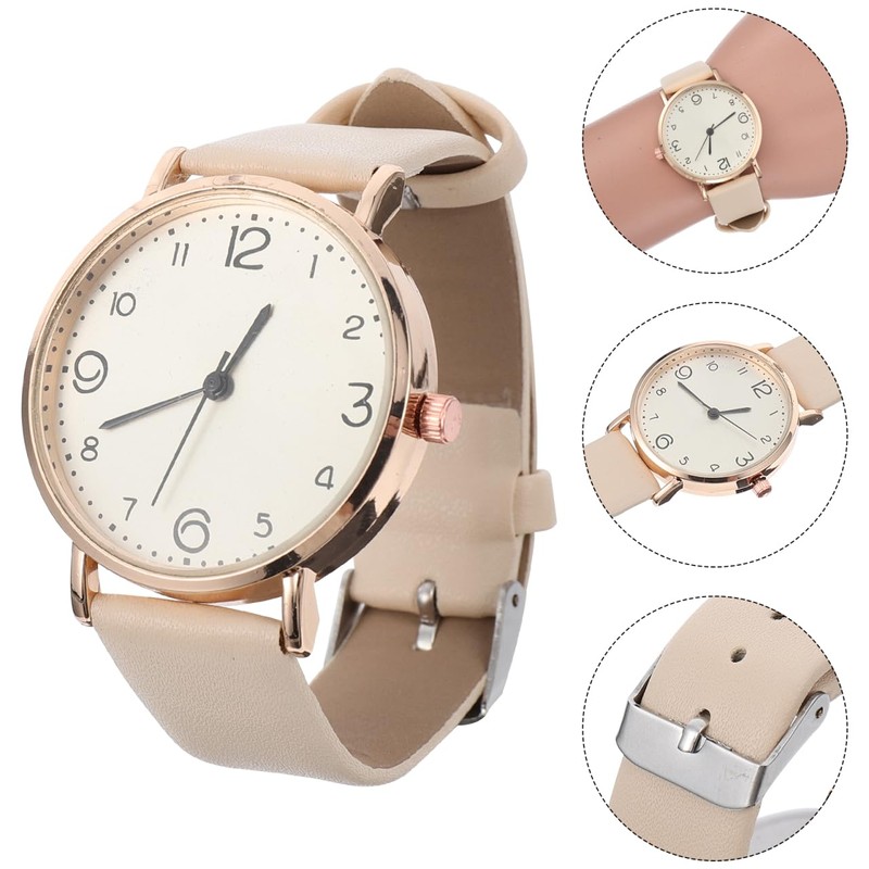 LEDMOMO Waterproof Jubia Analog Leather Strap Fashion Wrist Watch, white