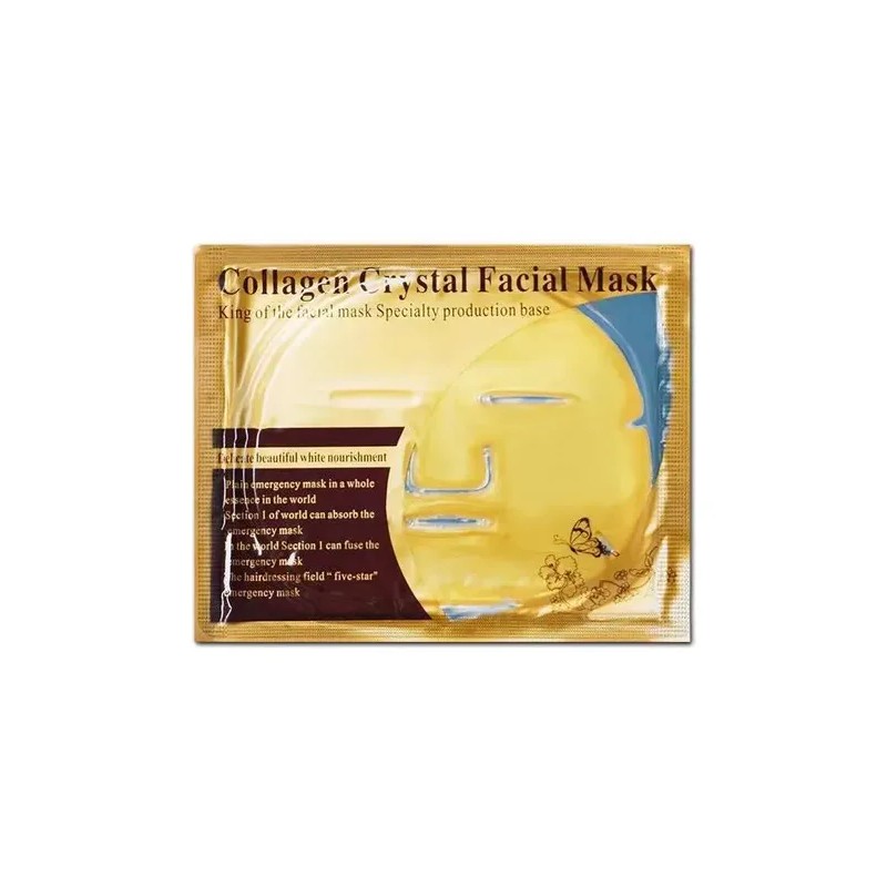 Mascarillas Faciales Oro Colágeno Doradas Antiedad Pack 5
