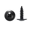 Bopowo(100pcs) #8×1/2" Black Truss Head Wood Screws Quick Metal Self