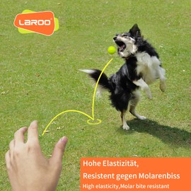 LaRoo Dog Ball, Dog Toy, Diameter 6.5 cm, Dog Training, Throw, Catch, Safety Eva, Floatable, Bite Resistant, Teeth Protect Chew Toy for Puppies, Small, Medium Dogs, Pets (Green)