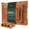 Bamboo Cutting Board Set 3 Packs with Non Slip Feet