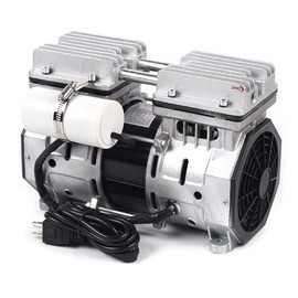 KONKENIE 110V 370W High Pressure Oilless Piston Compressor Pump High Flow Vacuum Air Pump Double Cylinder 1400RPM 8Bar
