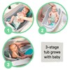 Ingenuity Comfy Clean Deluxe Newborn to Toddler Baby Bathtub, 3-in-1