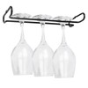 Milkary 4 Pack Steamware Wine Glass Hanging Rack, Metal Stemware