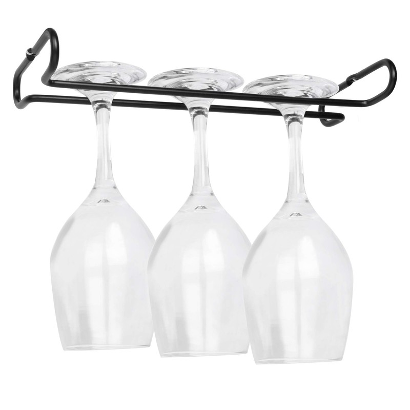 Milkary 4 Pack Steamware Wine Glass Hanging Rack, Metal Stemware