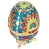 Toothpick Holder Retro Metal Peacock Egg Shape Portable Multifunctional Storage