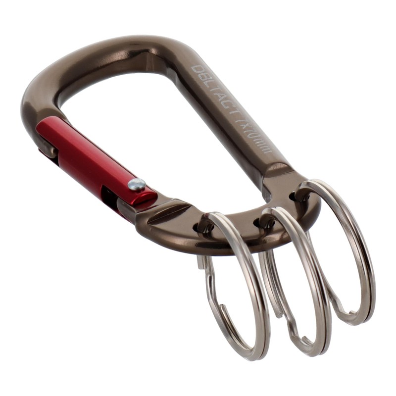 Sankyo Corporation DT-AKT-375 DBLTACT Aluminum Carabiner with Key Ring 3