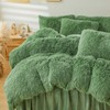 ERLOXO Sage Green Fluffy Pillow Cover，Ultra Cozy Soft Shaggy Plush