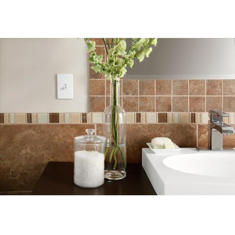 Lutron Toggler 1000-Watt 3-Way Incandescent Dimmer Switch, AY-103P-WH, White