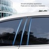 8PCS Door Window Pillar Trim Bright Black 4D Style PC