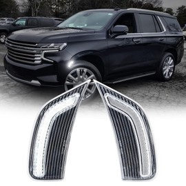 Mynoway LED Side Marker Light Compatible with 2021-2024 Yukon/Yukon Denali/Yukon XL/Tahoe/Escalade/Suburban/Escalade ESV (Clear Lens White Light)