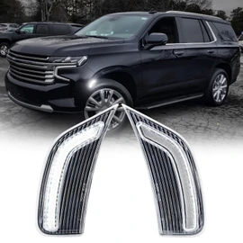Mynoway LED Side Marker Light Compatible with 2021-2024 Yukon/Yukon Denali/Yukon XL/Tahoe/Escalade/Suburban/Escalade ESV (Clear Lens White Light)