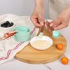 8-Piece Stackable Rose Gold Stainless Steel Handled Measuring Cups and