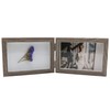 Smiling Art Double Wooden Photo Frame Folding Double Frame