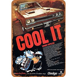 RetroRust 7 x 10 METAL SIGN - 1969 Dodge Coronet Super Bee - Vintage Rusty Look 2