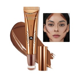 Anglicolor Anglicolor Contour Stick With Cushion Applicator, Liquid Wand, Cream Smooth, Bronzer Stick Lightweight for Face, Vegan & Cruelty-Free (02#Fair/Medium, 12ML)
