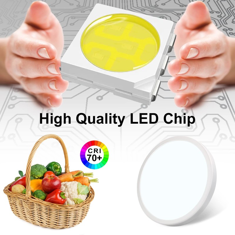 Taoellen 9W Ultra-Thin LED Ceiling Light, 3000K Warm White, φ120mm