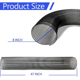 1*Diameter 8 inches, length 47 inches（1.2M）764-05082 Flex Hose for MTD CUB CADET 36" 42" 46" 50" 54" Rear Fast Double Bagger