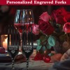 EDATOFLY 2 Pieces Fork with Engraving I Forking Love You,
