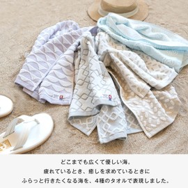 Bloom Imabari Towel Certified Face Towels, Set of 4, SION (Sion) Reversible Design, Soft, Absorbent, Quick-Drying, Room-Dry, 100% Cotton, Made in Japan (All Patterns Set)