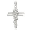 Religious Jewelry 925 Sterling Silver Modern Christian Cross Contemporary Crucifix