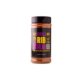 Hey Grill Hey | Rib Rub 10.4 oz | NBBQA Award Winning! Try on Pork Ribs, Rib Seasoning, Beef Seasoning, Beef Ribs, BBQ Pork, Chicken, and More!