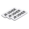 Jr Usher 1 x 3 Name Tag, White (10 Pack)