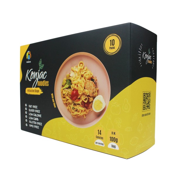 Hethstia Konjac Noodle Low-Carb Fettuccine Shirataki Noodles Keto Low Calorie