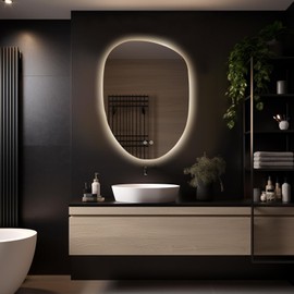 WallBeyond LED Bathroom Mirror with Lights, 23 x 32 Inch Led Bathroom Vanity Mirror for Wall, Anti Fog Mirror for Bathroom, 3 Colors and Dimmable Light, Horizontal/Vertical
