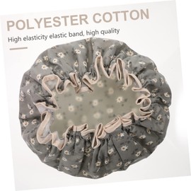 Outanaya Double-layer Bath Cap Waterproof Shower Hair Catcher Soft Pvcpe Bath Hat for Women Fashion Patterns