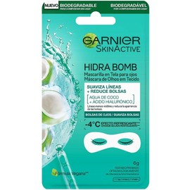 Garnier Skin Naturals Face Mascarilla facial en tela para ojos anti ojeras con coco hidra bomb de garnier, 1 pza Coco