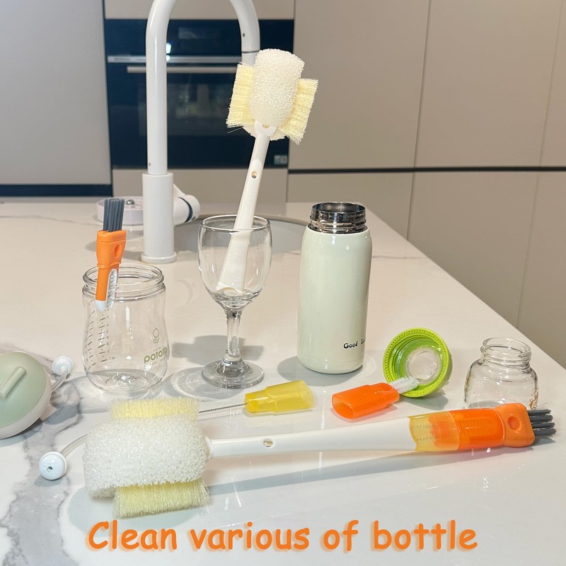 5 in 1 Bottle Cleaning Brush Set, Detail for Baby