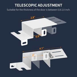Child Proof Door Top Lock - Dahuiby Kids Safety Door Lock Made of Durable Metal - Adjustable Sliding Top Door Lock for 0.6-2.2" Thick Doors - Can Open Door from Both Sides (1PCS)