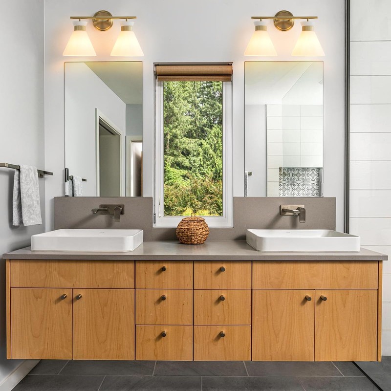 WOSHITU Gold Bathroom Light Fixtures: Modern Vanity Lighting Fixtures 2