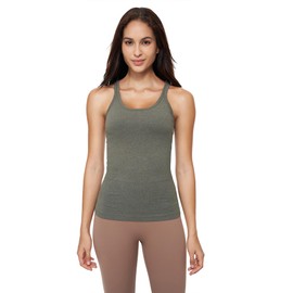 sphinx cat Yoga Racerback Tank Top for Women with Built in Bra,Women's Padded Sports Bra Fitness Workout Running Shirts Mulled-Basil 6