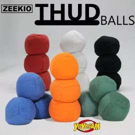Unbranded Zeekio Thud Juggling Ball Set - Light 90g Beanbag Ball - Super Soft - Set of 3 - Blue