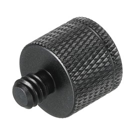 sourcing map Microphone Stand Adapter M10 Female x 1/4 Male Camera Screw Black