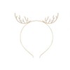 2PCS Christmas Rhinestone Reindeer Antler Headband Xmas Party Hairband Cosplay