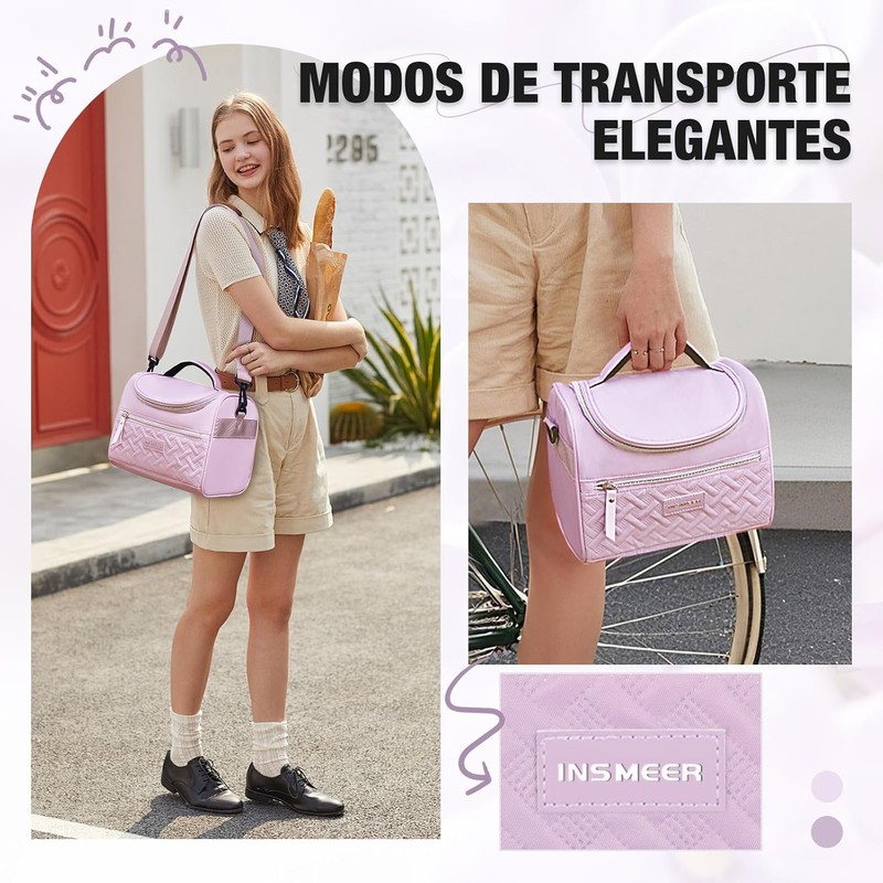 INSMEER 8L Bolsa de almuerzo, Loncheras para Mujer y Hombre