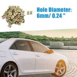 A ABSOPRO Door Panel Screw U-Type Fastener Clip 6mm Hole Dia (Set of 100)