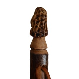 Walking Stick + Morel Mushroom Hunting Stick + Hand Carved Morel + Custom Height Staff