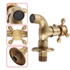 Wall Mounted Vintage Solid Brass Faucet Single Cold Water Tape