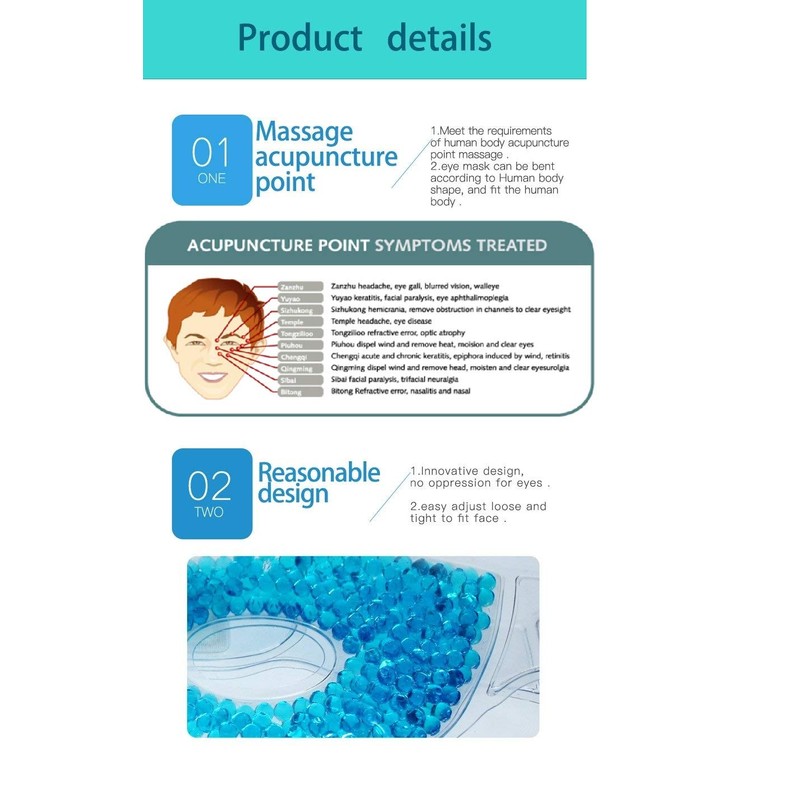 GEL SLEEP EYE MASK.RELIEVES STRESS AND REDUCES PUFFINESS