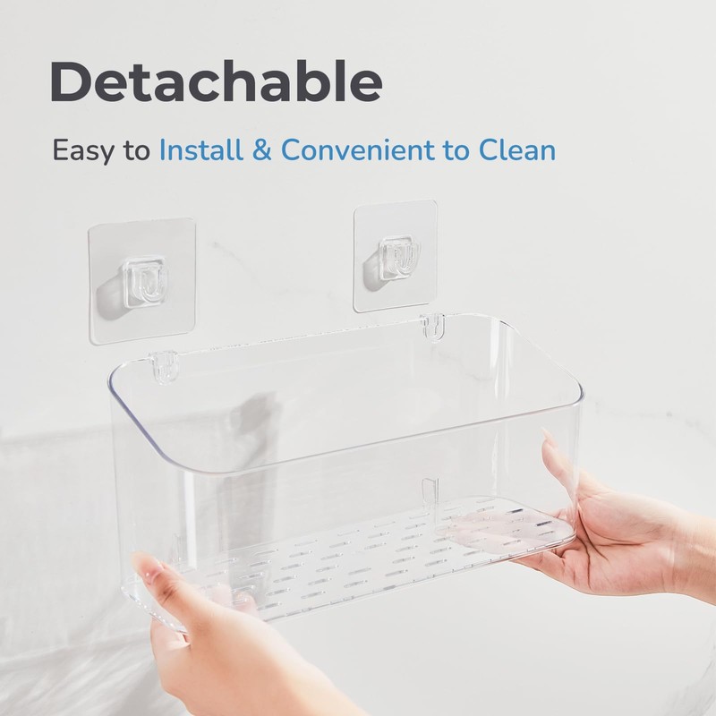 CQUNM Bath Toy Storage Holder for Bathtub, Clear Bath Toy