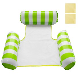 Float, Water Hammock, Inflatable Float, For Adults, With Backrest, Strong Buoyancy, For Beaches, Sunbathing, Pools, Water Play, Sea, Beach, Summer, Heat Protection, Pool Party, 3 Floats 51.2 x 48.0
