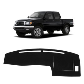 KUST Car Dash Cover Mat for Toyota Tacoma 1998-2002 2003 2004 Left Hand Driving Polyester Non-Slip Center Console Dash Cover Interior Accessories for Toyota Tacoma Sunshade Windshield No Glare Black