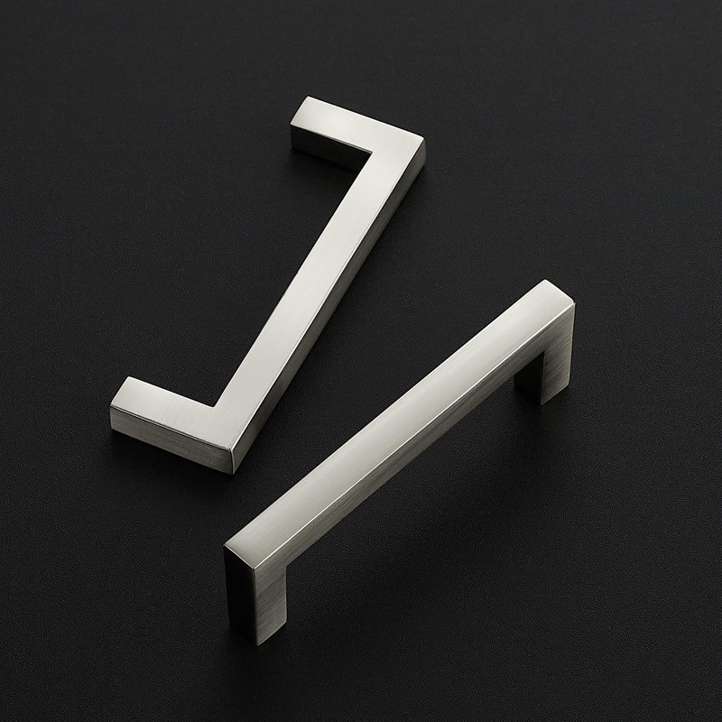 Ravinte 10 Pack Solid Brushed Nickel Kitchen Cabinet Handles Cabinet